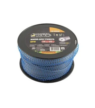 Леска для триммера MASTERTOOL круглая, армированная, 3 мм, 123 м катушка (19-0830)