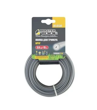 Волосінь для тримера MASTERTOOL кругла, армована, 3 мм, 15 м (19-0730)