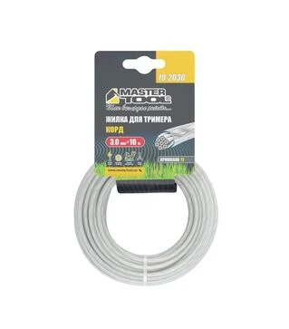 Корд для триммера MASTERTOOL со стальным сердечником 3 мм, 10 м (19-2030)