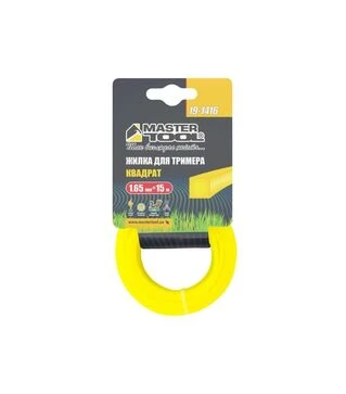 Леска для триммера MASTERTOOL квадратная 1,65 мм, 15 м (19-1416)