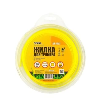 Леска для триммера MASTERTOOL квадратная 2 мм, 125 м блистер (19-1411)