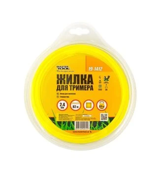 Волосінь для тримера MASTERTOOL квадратна 2,4 мм, 82 м блістер (19-1412)