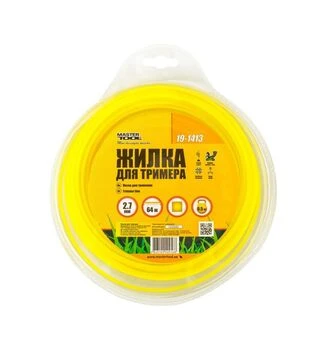 Волосінь для тримера MASTERTOOL квадратна 2,7 мм, 64 м блістер (19-1413)