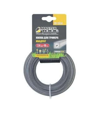 Волосінь для тримера MASTERTOOL квадратна, армована, 2,4 мм, 15 м (19-1324)
