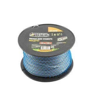Леска для триммера MASTERTOOL квадратная, армированная, 2,4 мм, 174 м катушка (19-1925)