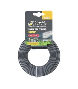 Волосінь для тримера MASTERTOOL квадратна, армована, 3 мм, 15 м (19-1330)