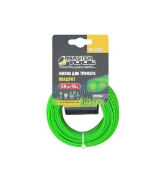 Леска для триммера MASTERTOOL квадрат витая, 2 мм, 15 м (19-1220)