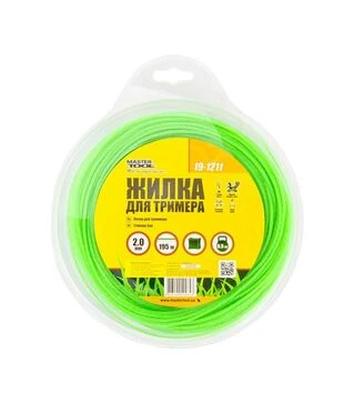 Волосінь для тримера MASTERTOOL квадрат кручений, 2 мм, 195 м блістер (19-1211)