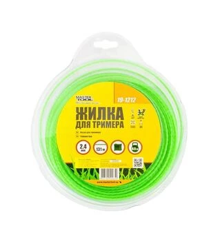 Волосінь для тримера MASTERTOOL квадрат кручений, 2,4 мм, 131 м блістер (19-1212)