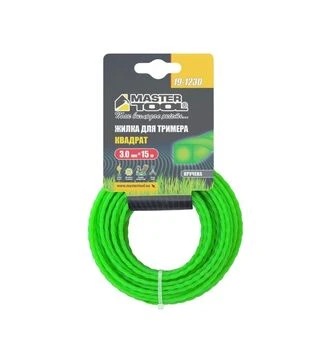 Волосінь для тримера MASTERTOOL квадрат кручений, 3 мм, 15 м (19-1230)
