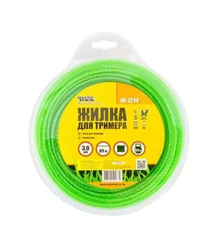 Волосінь для тримера MASTERTOOL квадрат кручений, 3 мм, 89 м блістер (19-1214)
