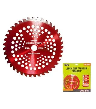 Диск для тримера MASTERTOOL DRAGON 255х25,4, 40Т з побідитовою напайкою, загартований (19-2002)