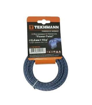 Леска для триммера Tekhmann Flower-Twist, 2,4 мм, 15 м (T.40824015)