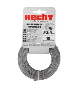 Волосінь для тримера HECHT 2,4 мм, 15 м, квадратна (HECHT10401524)
