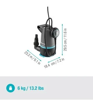 Насос погружной для чистой/грязной воды GARDENA 20000 Basic 2в1 (09018-47.000.00)