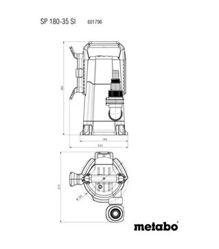 Насос занурювальний для брудної води Metabo SP 180-35 SI (601796000)