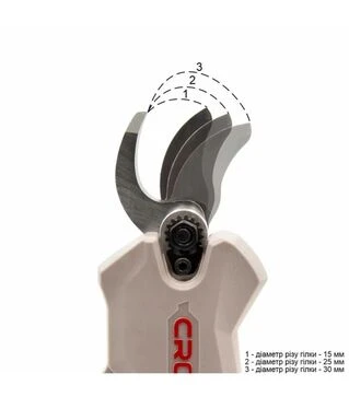 Секатор акумуляторний CROWN CT29001HX без АКБ та ЗП