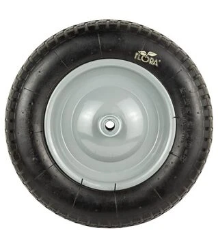 Колесо для тачки Flora пневматическое 14&quot;, 3,50-8, 360×85мм, ось Ø16мм, длина 90мм (5057334)