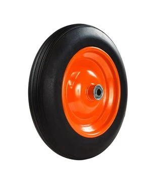 Колесо для тачки Flora бескамерное резиновое 14&quot;, 3,50-8, 330×60мм ось Ø16мм длина 90мм (5058614)