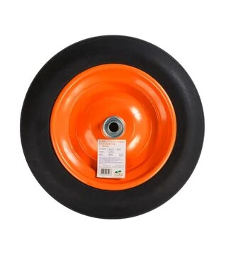 Колесо для тачки Flora бескамерное резиновое 14&quot;, 3,50-8, 330×60мм ось Ø16мм длина 90мм (5058614)