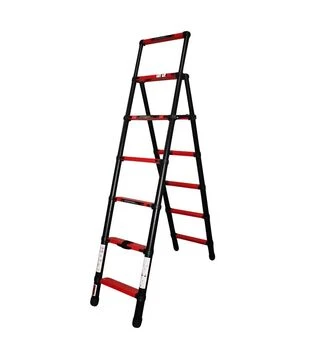 Стрем&#039;янка двостороння GTM, телескопічна, 6 сходинок, верхня сходинка 2 м (KME5067B/6+7)
