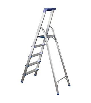 Стремянка алюминиевая Flora, 5 ступенек, 1,59м (5036634)