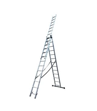 Драбина трисекційна GTM KME313, 3x13 сходинок, довжина 3,53–8,93 м (KME313)