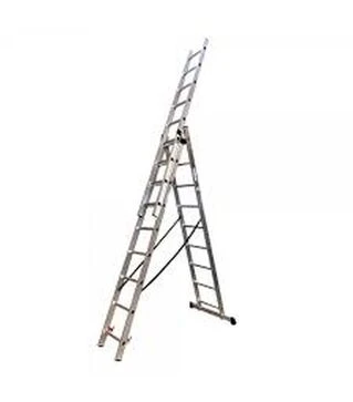 Драбина трисекційна GTM KME309, 3x9 сходинок, довжина 2,45–5,69 м (KME309)