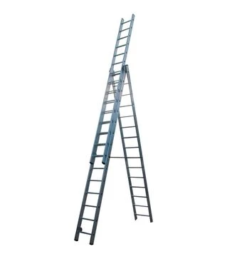 Лестница раскладная ELKOP трехсекционная 4,0-9,45 м с металлической растяжкой (VHR Р 3*15)