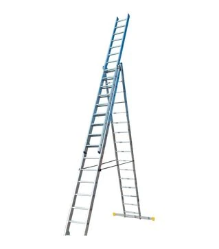 Драбина розкладна ELKOP трисекційна 4,6-11,4 м з металевою розтяжкою (VHR Р 3*17)