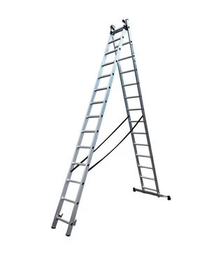Лестница раскладная GTM KME314 трехсекционная 3,8-9,74 м