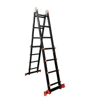 Лестница-трансформер GTM KMP404D из анодированного алюминия 1,14-4 м