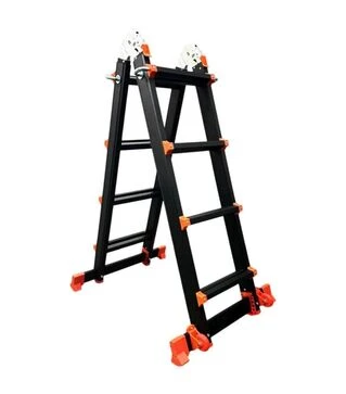 Лестница-трансформер GTM KMP404D из анодированного алюминия 1,14-4 м