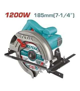Дискова (циркулярна) пила TOTAL TS11218576, 1200 Вт, 5000 об/хв, 185 мм (TS11218576)