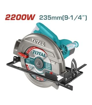 Дискова (циркулярна) пила TOTAL TS122235622, 2200 Вт, 4300 об/хв, 235 мм (TS122235622)