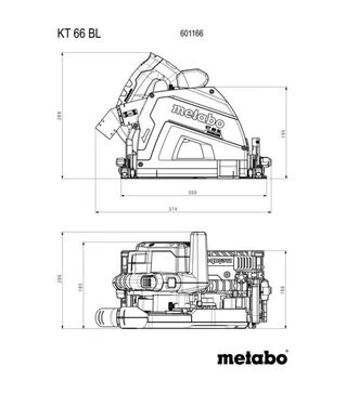 Пила заглибна Metabo KT 66 BL, 2250 Вт, 165 мм (601166000)