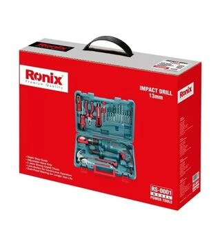 Дриль ударний Ronix 650 Вт з набором інструментів (RS-0001)