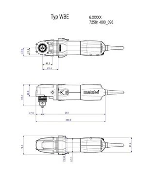 Дриль кутовий Metabo WBE 700, 705 Вт (600512000)