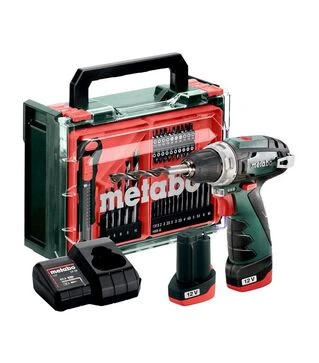 Дрель-шуруповерт аккумуляторный Metabo PowerMaxx BS Basic, 12 В + набор аксессуаров (600080710)