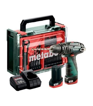 Дрель-шуруповерт ударная аккумуляторная Metabo PowerMaxx SB Basic + набор аксессуаров (600385710)