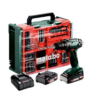 Дриль-шуруповерт акумуляторний Metabo BS 18 + набір аксесуарів, кейс (602207710)