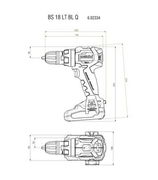 Дриль-шуруповерт акумуляторний Metabo BS 18 LT BL Q, без АКБ та ЗП (602334840)