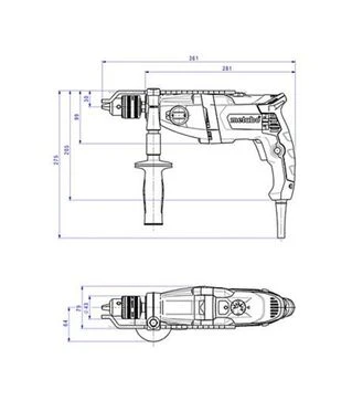 Дрель ударная Metabo SBE 780-2 Futuro Plus, 780 Вт, кейс (600781500)