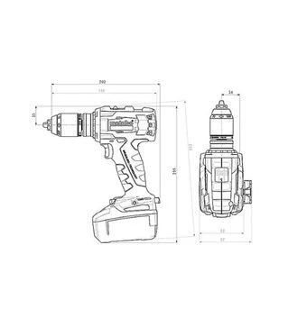 Дриль-шуруповерт акумуляторний Metabo BS 18 LTX BL I, 2x4 А*Год, кейс (602358500)