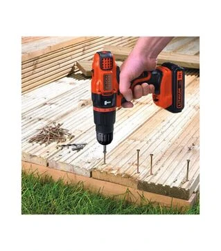 Дриль ударний акумуляторний BLACK+DECKER BDCH188N, 18 В, 28 Нм, без АКБ та ЗП
