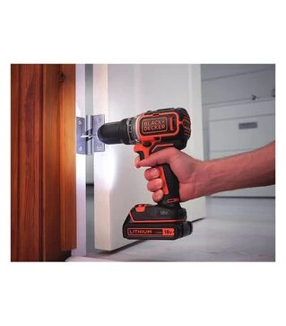 Дрель-шуруповерт аккумуляторный BLACK+DECKER BL186KB, 18 В, 1,5 Агод, в кейсе
