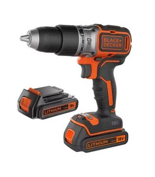 Дриль-шурупокрут ударний акумуляторний BLACK+DECKER BL188KB, 18 В, 1,5 Агод, в кейсі