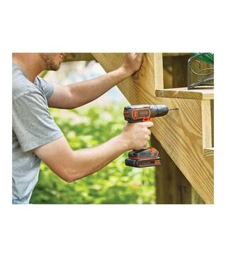 Дрель-шуруповерт аккумуляторный BLACK+DECKER BDCDC18KB, 18 В, 1,5 Агод, в кейсе