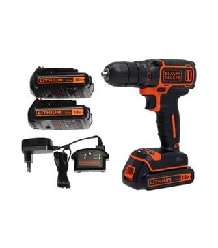 Дрель-шуруповерт аккумуляторный BLACK+DECKER BDCDC18B, 18 В, 1,5 Агод