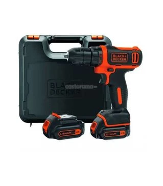 Дрель-шуруповерт аккумуляторный BLACK+DECKER BDCDD12KB, 10,8 В, 1,5 Агод
